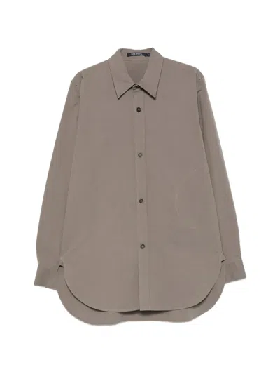 Sofie D'hoore Curved-hem Long-sleeve Shirt In Gray
