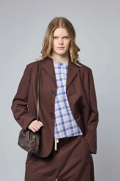 Sofie D'hoore Cyrano Cotton Blazer In Burgundy