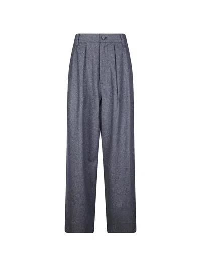 Sofie D'hoore Darted Wool Trousers In Gray