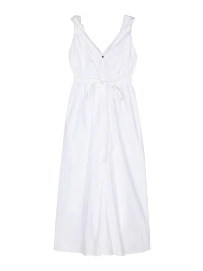 SOFIE D'HOORE VESTIDO MIDI - BLANCO