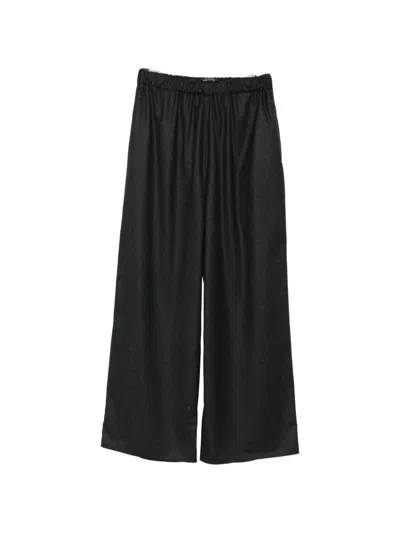 Sofie D'hoore Elasticated Wide-leg Trousers In Black