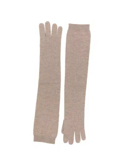 Sofie D'hoore Fine-knit Long Gloves In Neutral