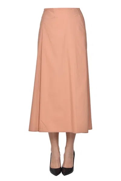 Sofie D'hoore Flared Cotton Skirt In Orange