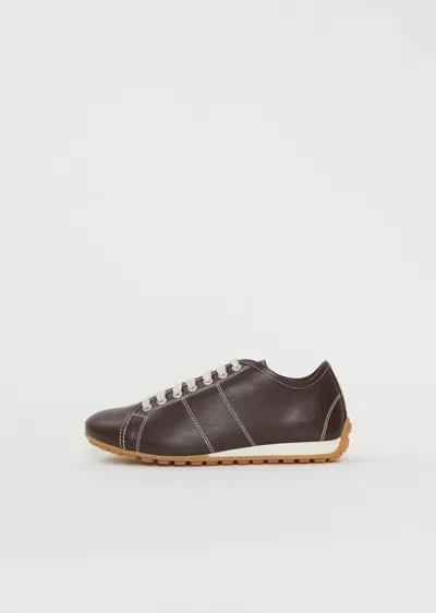 Sofie D'hoore Flint Leather Sneaker In Tobacco