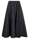 Sofie D'hoore Flowing Midi Cotton Skirt In Black