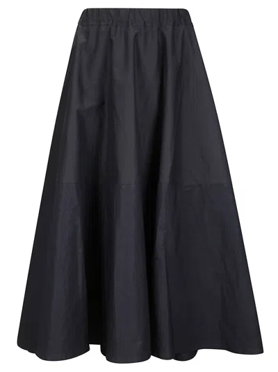 Sofie D'hoore Flowing Midi Cotton Skirt In Blue