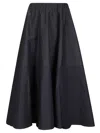Sofie D'hoore Flowing Midi Cotton Skirt In Black