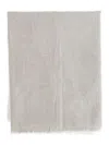 Sofie D'hoore Fringed-edges Wool Scarf In Gray