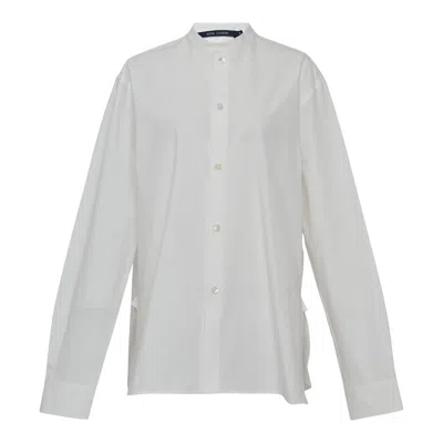 Sofie D'hoore Front Button Stand Collar Blouse In White