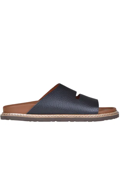 Sofie D'hoore Grainy Leather Slides