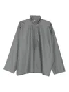 Sofie D'hoore Half-zip Blouse In Gray