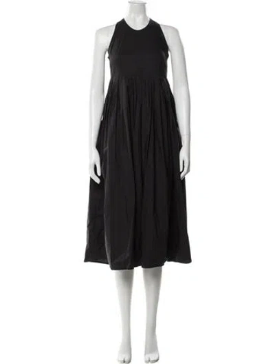 Pre-owned Sofie D'hoore Halterneck Midi Length Dress In Black