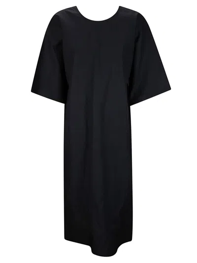 Sofie D'hoore Hammered Cotton Maxi Dress In Black