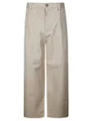 Sofie D'hoore Hammered Cotton Trousers With Straight-leg Silhouette In Multi