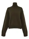 Sofie D'hoore High Neck Long Sleeve Top In Brown
