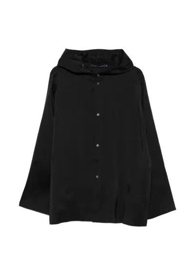 Sofie D'hoore Hooded Button-up Shirt In Black