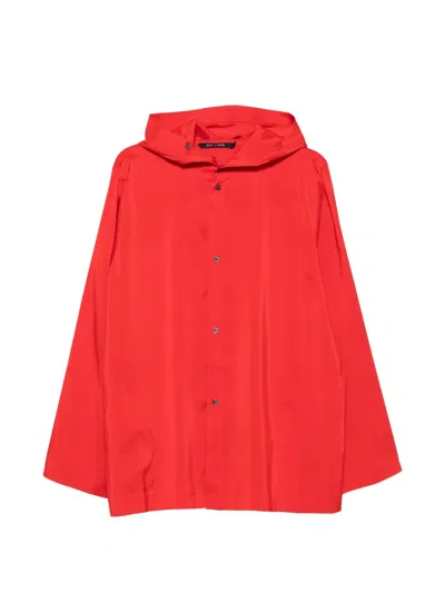 Sofie D'hoore Hooded Button-up Shirt In Red