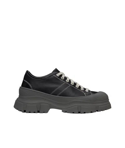 Sofie D'hoore Lace-up Low-top Sneakers In Black/slate