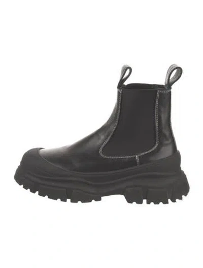 Pre-owned Sofie D'hoore Leather Chelsea Boots In Black