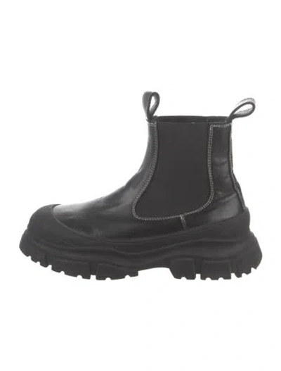 Pre-owned Sofie D'hoore Leather Chelsea Boots In Black