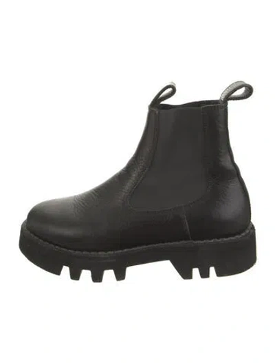 Pre-owned Sofie D'hoore Leather Chelsea Boots In Black