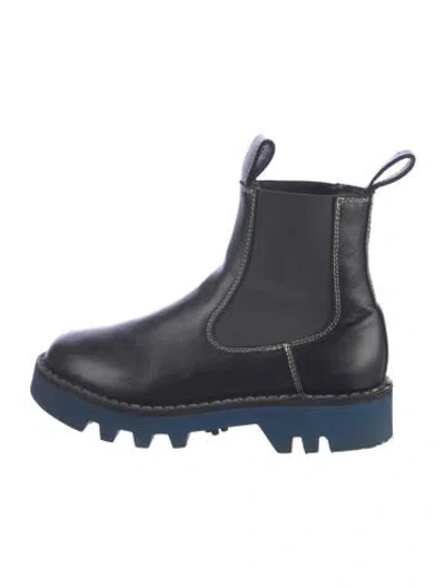 Pre-owned Sofie D'hoore Leather Chelsea Boots In Black