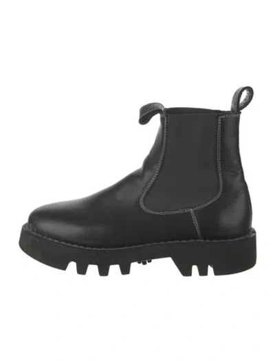 Pre-owned Sofie D'hoore Leather Chelsea Boots In Black