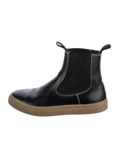 Pre-owned Sofie D'hoore Leather Chelsea Boots In Black