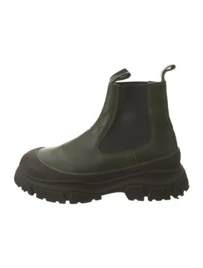 Pre-owned Sofie D'hoore Leather Chelsea Boots In Green