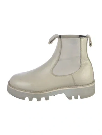 Pre-owned Sofie D'hoore Leather Chelsea Boots In Neutral