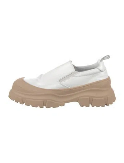Pre-owned Sofie D'hoore Leather Chunky Sneakers In Neutrals