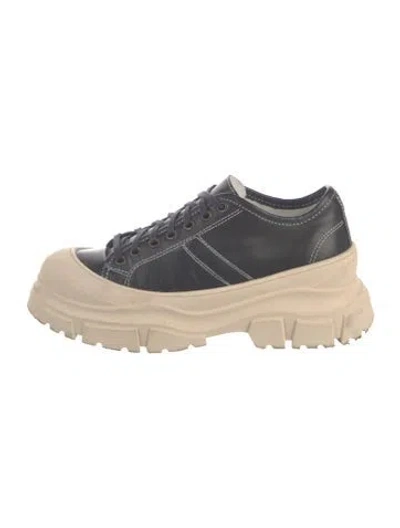 Pre-owned Sofie D'hoore Leather Chunky Sneakers In Neutrals