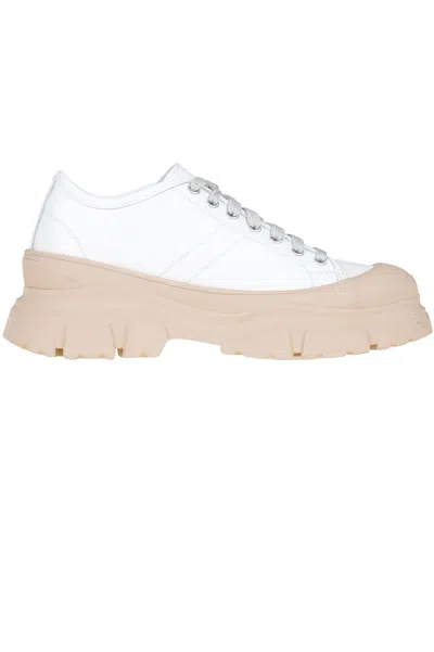 Sofie D'hoore Leather High-top Sneakers In White