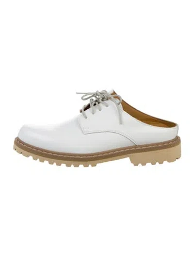 Pre-owned Sofie D'hoore Leather Mules In White