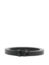 Sofie D'hoore Leather Rectangle-buckle Belt In Black