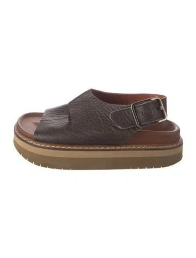 Pre-owned Sofie D'hoore Leather Sandals In Brown