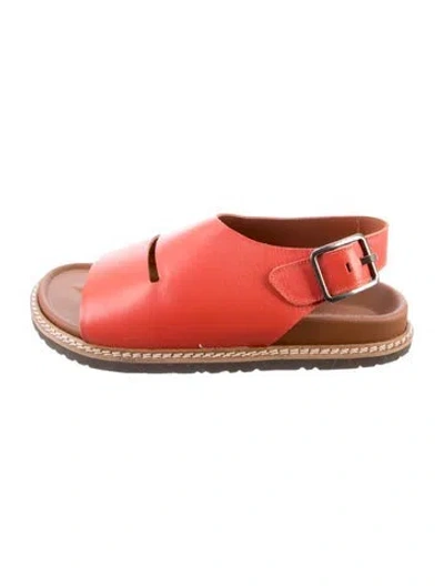 Pre-owned Sofie D'hoore Leather Sandals In Red