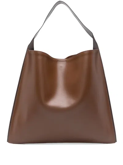 Sofie D'hoore Leather Shoulder Bag In Brown