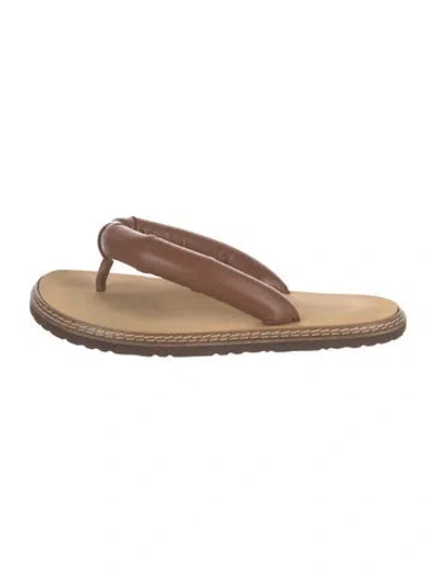 Pre-owned Sofie D'hoore Leather Slides In Brown