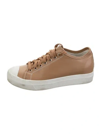 Pre-owned Sofie D'hoore Leather Sneakers In Brown