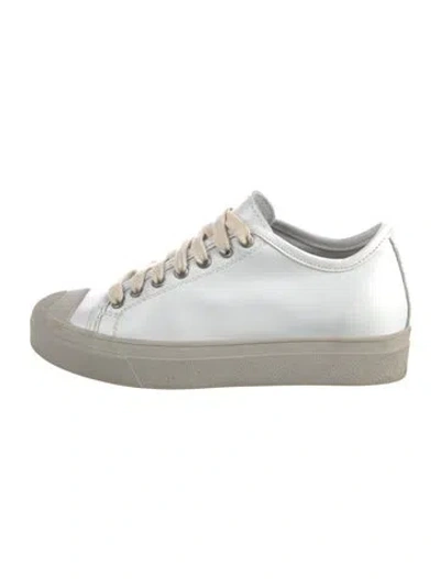 Pre-owned Sofie D'hoore Leather Sneakers In White
