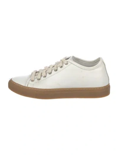 Pre-owned Sofie D'hoore Leather Sneakers In White