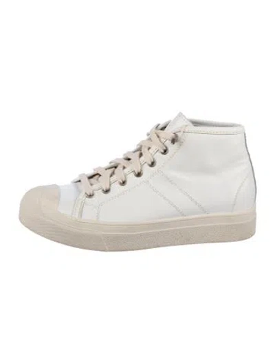 Pre-owned Sofie D'hoore Leather Sneakers In White