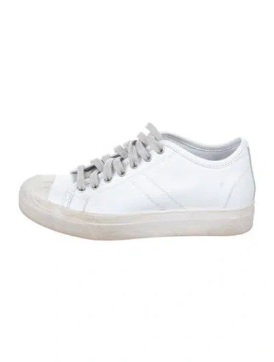 Pre-owned Sofie D'hoore Leather Sneakers In White