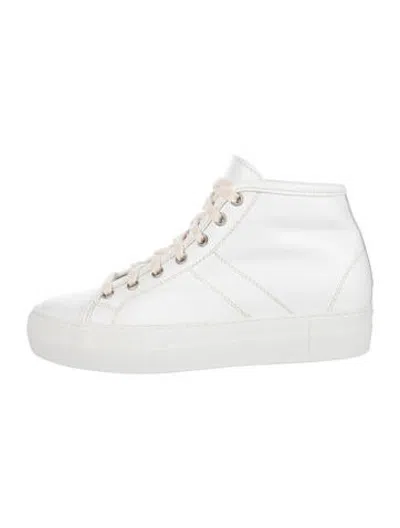 Pre-owned Sofie D'hoore Leather Sneakers In White