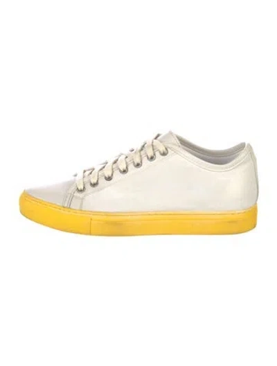 Pre-owned Sofie D'hoore Leather Sneakers In Yellow