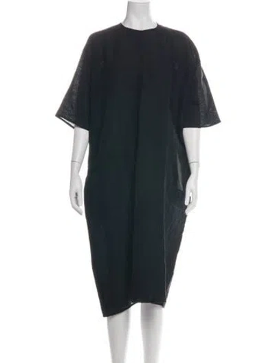 Pre-owned Sofie D'hoore Linen Midi Length Dress In Black