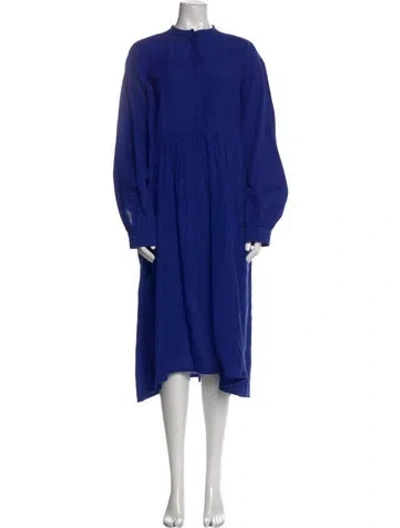 Pre-owned Sofie D'hoore Linen Midi Length Dress In Blue