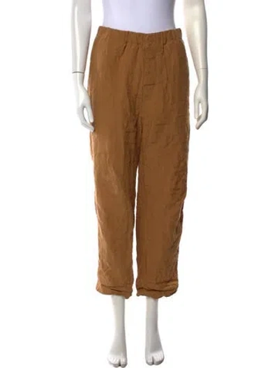 Pre-owned Sofie D'hoore Linen Straight Leg Pants In Neutrals