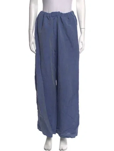 Pre-owned Sofie D'hoore Linen Wide Leg Pants In Blue